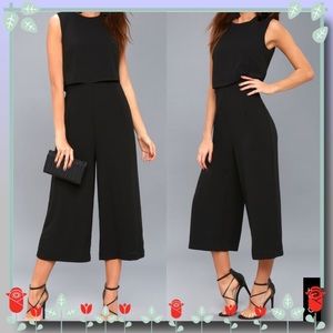 Lulu’s GlamBition Black Backless  Midi Jumpsuit